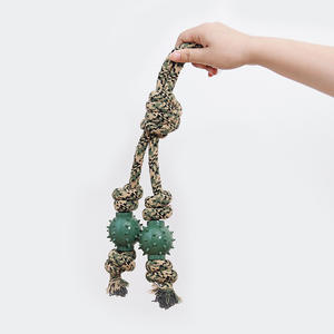 Jouets pour chiens : Balle en corde de coton camouflage, résistante pour le nettoyage et le nettoyage des dents, pour chiens de grande taille (Teddy, Golden Retriever), apaisante, fournitures pour animaux de compagnie - Product Image 3