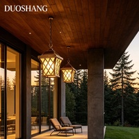 Lustre extérieur LED vintage européen imperméable, luminaire de plafond, cadre d'arbre, couloir, jardin, villa, lustre de qualité