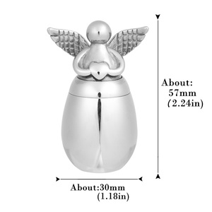 Tornillos <span class=keywords><strong>de</strong></span> acero inoxidable con Base <span class=keywords><strong>de</strong></span> Ángel para cenizas, urna conmemorativa <span class=keywords><strong>de</strong></span> cremación en forma <span class=keywords><strong>de</strong></span> huevo, recuerdo <span class=keywords><strong>de</strong></span> joyería, 316L - Product Image 5