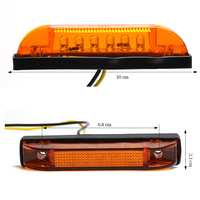 4 "10cm Ultra Thin 6 LED Utility Light Bar Sealed Marine Boat Lights Trailer Car RV Camper Pickup Side Marker Dome Light