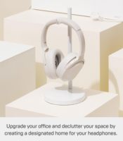 Support pour casque de bureau à domicile - Support pour casque - Base ronde, rond, en acier