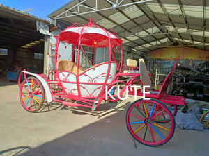 Chariot de princesse électrique en forme de citrouille pour mariage - Product Image 3