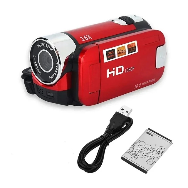 DV90 1080P HD Digital Camera 16MP 2.7" 270° Rotatable Screen 16X Digital Zoom Digital Camcorder for Travel Vlogging Kids Family