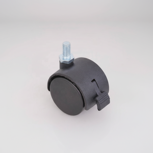Adjustable <strong>40mm</strong> Nylon Fixed Furniture <strong>Caster</strong> Rollers Wheels Double Metal Lead Screw For Bathroom Dining Supermarket Hotel - Product Image 1