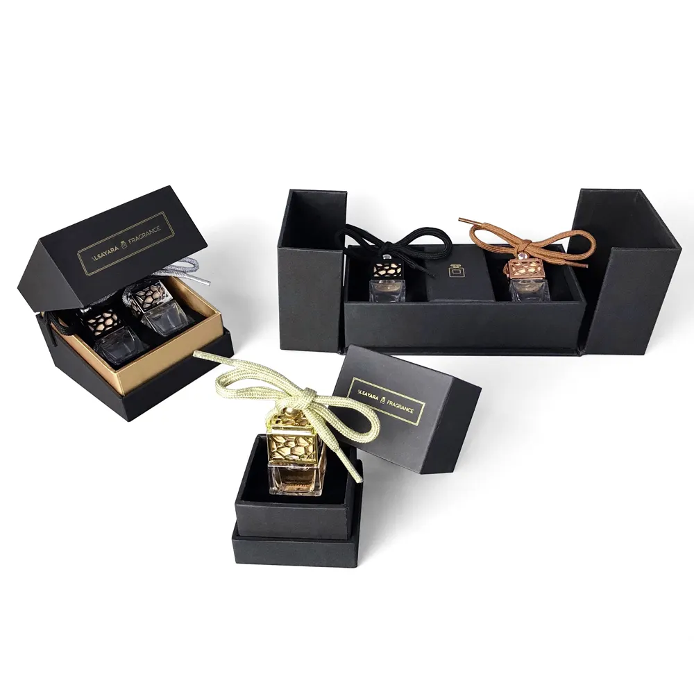 Custom Logo Luxury Cardboard Paper Car Perfume Fragrance Gift Box Packaging With EVA Insert