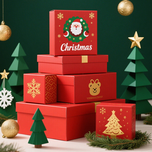 Impresión de logotipo personalizado Regalos de Navidad personalizados biodegradables, cajas de cartón corrugado reciclables Cajas de papel pequeñas - Product Image 6