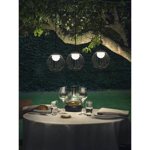 Lámpara Colgante de Exterior Impermeable, Moderna, con Jaula de Alambre, para Patio, Balcón, Gazebo, Jardín - Product Image 4