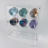 Estante de exhibición multiusos de acrílico personalizado para Yoyo con cubierta magnética