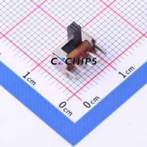 SK-12D07-5 Slide Switch Through hole Component (THT) Switch Rectangle Pin Header PC Pin Right Angle Insert 300mA - Product Image 1