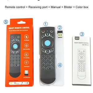 Télécommande vocale G21 PRO, clavier sans fil 2.4G, souris aérienne avec apprentissage IR et gyroscope pour <span class=keywords><strong>Android</strong></span> TV Box H96 <span class=keywords><strong>MAX</strong></span> <span class=keywords><strong>T95</strong></span> X96 <span class=keywords><strong>Max</strong></span> - Product Image 1