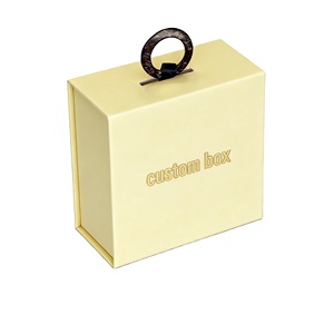 Custom Luxury Eco-Friendly Recycled Cardboard Rigid <b>Boxes</b> with Magnetic Closure and Handle for Gift Packaging - Product Image 2