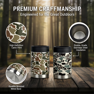 Enfriador <span class=keywords><strong>de</strong></span> Latas <span class=keywords><strong>de</strong></span> Acero Inoxidable 304 <span class=keywords><strong>de</strong></span> 12 oz con Diseño Camuflado, Aislamiento al Vacío <span class=keywords><strong>de</strong></span> Doble Pared, Porta Latas <span class=keywords><strong>de</strong></span> <span class=keywords><strong>Cerveza</strong></span>, Resistente al Sudor, para Bebidas al Aire Libre - Product Image 3