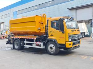 Camión de Succión/Desagüe Dongfeng de 2 Ejes Personalizado de 12000L con Motor Yuchai y Control Remoto, para Dragado de Tuberías y Recolección de Residuos de Fosas Sépticas - Product Image 5