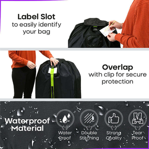 Sac de transport universel robuste pour siège auto bébé, sac de rangement pliable grand format OEM pour poussettes, étui de protection pour voyages en avion - Product Image 3