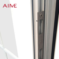 Fenêtre à volet en aluminium noir de haute qualité au design moderne avec moustiquaire, fenêtre occultante de style européen pour salon