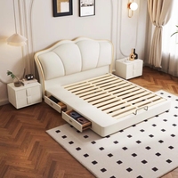 Cadre de lit king size italien rembourré de luxe lit queen size pour meubles peu encombrants