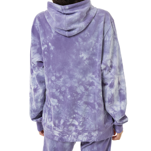 Sweat-shirt à capuche pour femme en polyester imprimé, style décontracté, motif floral tie-dye par sublimation, collection hiver 2021, vente en gros - Product Image 5