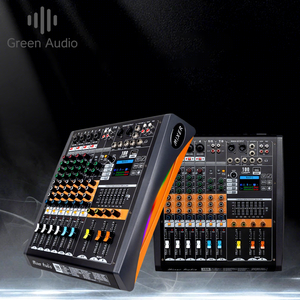 Table de mixage audio professionnelle Green Audio-GAX-HLM8 8 canaux avec 100 effets DSP Bluetooth pour karaoké, soirée à domicile <span class=keywords><strong>et</strong></span> <span class=keywords><strong>enregistrement</strong></span> sur <span class=keywords><strong>PC</strong></span> - Product Image 1