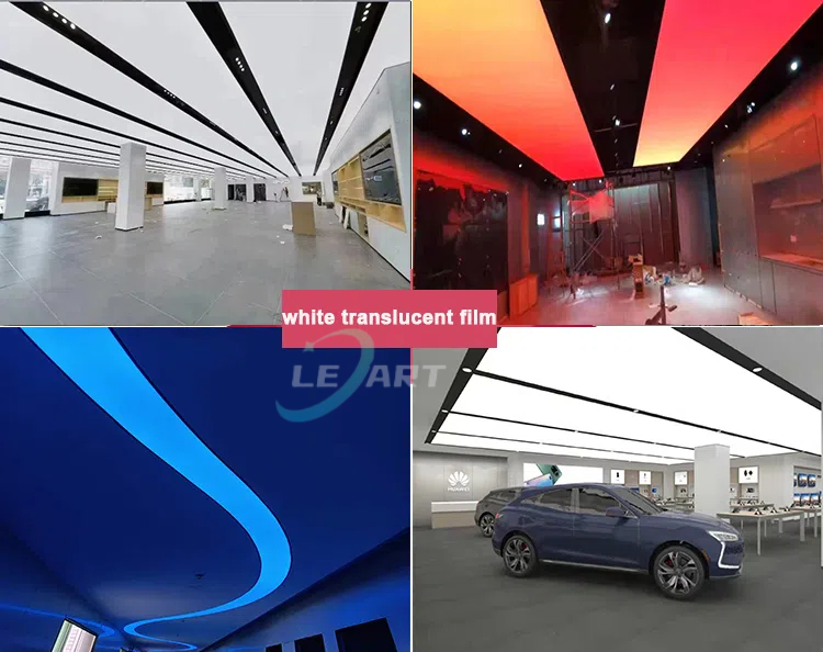 Illuminazione soffitto traslucido