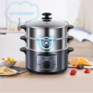 Midea <b>Electric</b> Food <b>Steamer</b> Three Layer 10L+ Stainless Steel With Timer For Household Use - Product Image 2