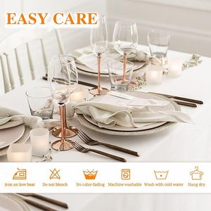 <span class=keywords><strong>Nappe</strong></span> de table carrée imperméable en polyester de style japonais, blanche, pour mariage, fête, luxe, marque KE-FEI, personnalisable - Product Image 2