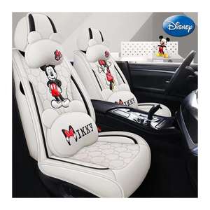 Fundas de Asiento de Coche de Cuero Lulu AnK1 Blancas con Diseño de Mickey Mouse, Juego Completo de 5 Plazas, Fundas de Asiento de Coche Bonitas y Femeninas para Tucson <span class=keywords><strong>Santa</strong></span> <span class=keywords><strong>Fe</strong></span> - Product Image 1