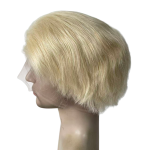 Extensiones <span class=keywords><strong>de</strong></span> Cabello Humano Virgen Birmano 613 #   Unidad <span class=keywords><strong>de</strong></span> Encaje Completo Estilo <span class=keywords><strong>Corte</strong></span> <span class=keywords><strong>Rubio</strong></span> 8x10 para Hombres Blancos - Product Image 4
