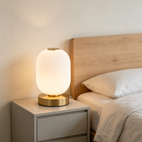 Lampe de table en verre JACKSUN avec interrupteur tactile, lampe de bureau 7W pour salon, éclairage de chevet, veilleuse LED