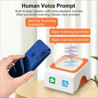 SHUNQI - Lector de Códigos de Barras Portátil Mini 1D 2D QR, Cable USB de 1.7m, Conexión USB, Plug and Play, para Cafeterías y Panaderías