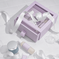 Boîte à cosmétiques avec logo personnalisé, emballage biodégradable, boîte cadeau de luxe pour les soins de la peau, coffret cadeau de parfum avec insert en papier