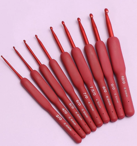 <span class=keywords><strong>Agujas</strong></span> de Tejer Ergonómicas de Aluminio con Mango Suave Rojo, Tipo <span class=keywords><strong>Tulip</strong></span>án, Accesorios para Tejer a Mano - Product Image 4