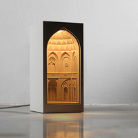 Lampe murale LED moderne en plâtre style Jardin Persan pour chambre à coucher, ornement de chevet, cadeau design, veilleuse architecturale, lumière d'angle créative
