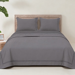 Juego <span class=keywords><strong>de</strong></span> Ropa <span class=keywords><strong>de</strong></span> <span class=keywords><strong>Cama</strong></span> <span class=keywords><strong>de</strong></span> Satén <span class=keywords><strong>de</strong></span> Algodón Puro 500TC Personalizado, Sábana Ajustable <span class=keywords><strong>de</strong></span> Bolsillo Profundo con Borde Bordado para Dormitorio Principal, Textil para el Hogar - Product Image 2