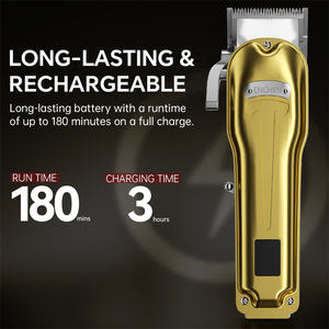 최고의 전문가용 무선 이발기 키트 부스트 3 방수 블레이드 연마기 USB 스테인리스 스틸 호텔용 LED - Product Image 6