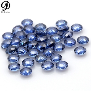 Pierre précieuse synthétique saphir bleu de forme ronde Offre Spéciale pour bijoux - Product Image 2