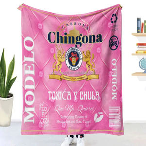 Manta de Viaje de Forro Polar Sublimado con Diseño Personalizado de México, Manta de Poliéster con Diseño de México Mama Chingona Toxica - Product Image 2