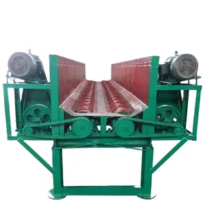 Double roller Horizontal Open Groove wood log bark skin veneer debaker /debarking peeling machine