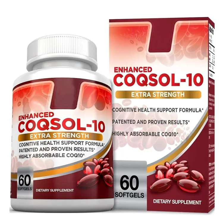 Bán buôn OEM 100mg CoQ 10 viên nang Coenzyme Q10 Softgels CoQ10 Bột bổ sung hỗ trợ sức khỏe tim mạch