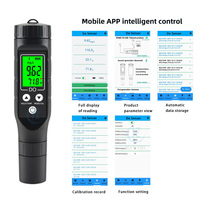 Analyseur portable intelligent d'oxygène dissous et de température avec électrode, haute précision 0,01 mg/L et 0,1 °C, plage 0,0-30,0 mg/L