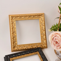 Cadres décoratifs luxueux rétro ornés en plastique – Bandes décoratives or et noir, motif floral, écologiques, faits main, personnalisables pour photos