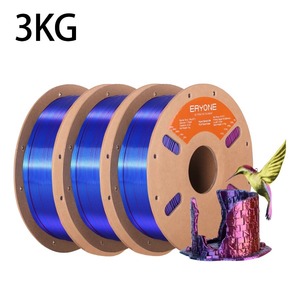 Filament PLA tricolore <span class=keywords><strong>ERYONE</strong></span> 3KG HS <span class=keywords><strong>Silk</strong></span>, matériau d'impression 3D à coextrusion hyper rapide, tricolore haute brillance - Product Image 4
