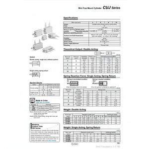 Pièces pneumatiques de CDUJB16-5DM de cylindre de bâti libre de SMC Pneumatics - Product Image 1