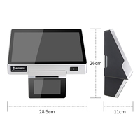 Système de point de vente tout-en-un avec écran tactile capacitif de 11,6 pouces, écran secondaire de 5 pouces, Windows et imprimante intégrée