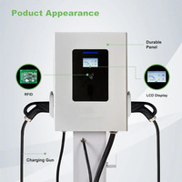 Chargeur mural DC haute efficacité, nouveau modèle 40 kW, 60 kW, 80 kW, double pistolet, logo personnalisé, double pistolet, carte RFID, application, chargeur rapide DC pour véhicules électriques