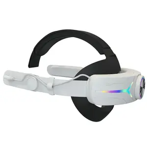 New VR Head Strap With 8000 MAh Battery RGB Light Adjustable Elite Strap For Meta Quest 3 VR Accessories