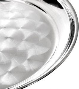 Plateau de service rond en <span class=keywords><strong>acier</strong></span> inoxydable 410, prix plus bas, 35 cm, 40 cm, 45 cm, 50 cm, 60 cm, 70 cm, 80 cm, pour servir les aliments, assiettes rondes pour le dîner - Product Image 4