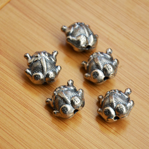 Perles d'espacement en forme de grenouille en argent antique, forme irrégulière, pour la fabrication de bracelets, 37 pièces Z017 - Product Image 2