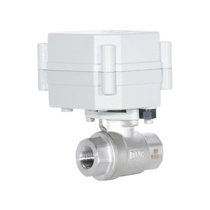 Tonhe <b>Miniature</b> Electric Ball Valve 1/4 In Dn8 Stainless Steel Full Bore Two Way For Water - Product Image 5