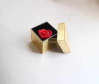Petite boîte à fleurs en miroir rose personnaliser Mini 1 trou boîte à miroir acrylique Offre Spéciale 2019 mode boîte à miroir cadeau de mariage en or rose