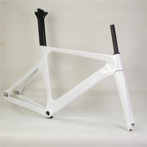 2023 nouveau Style peinture <span class=keywords><strong>de</strong></span> couleur blanche casque <span class=keywords><strong>de</strong></span> vélo à engrenages fixes 1-1/8 ''à 1-1/2'' <span class=keywords><strong>cadre</strong></span> <span class=keywords><strong>de</strong></span> piste en Fiber <span class=keywords><strong>de</strong></span> carbone pour vélo <span class=keywords><strong>de</strong></span> piste en carbone - Product Image 2
